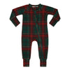 Holiday Heritage Plaid Zipper Romper flat lay