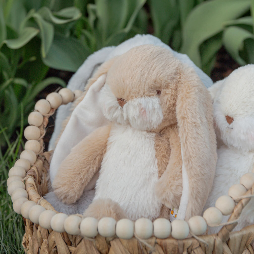 Wee 10 inch Floppy Nibble Bunny Almond Joy lifestyle photo