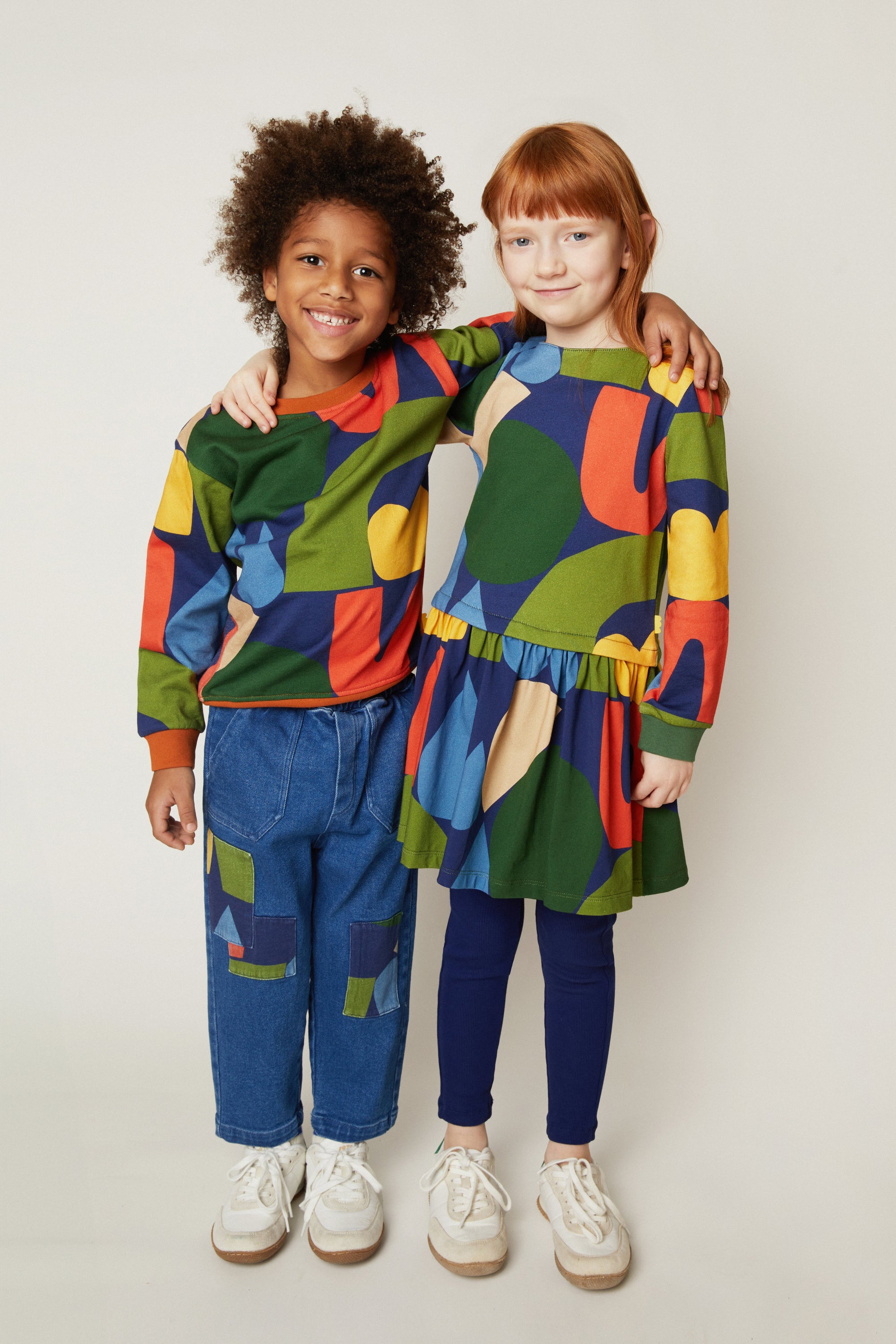 Fall Shapes Dress flat lay