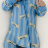Blue Stripe Butter Zipper Romper