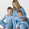 Blue Stripe Butter Zipper Romper