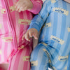 Blue Stripe Butter Zipper Romper