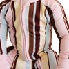 Capri Stripe Zipper Romper detail view