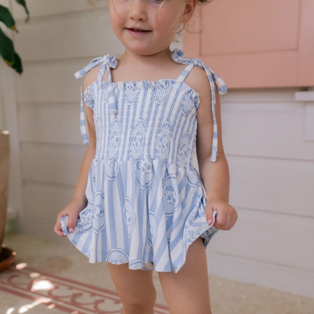 Floral Seashell Twirl Romper