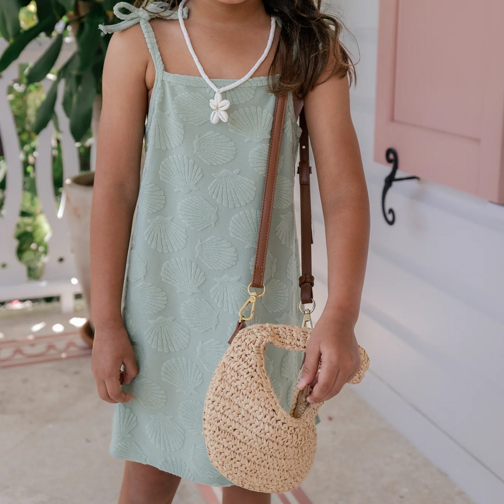 Seashell Terry Dress - Green