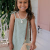 Seashell Terry Dress - Green