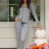 Gingham Women's Long Sleeve Set