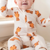 Gingham Little Boo Bear Zipper Romper baby Halloween pajamas
