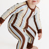 Leo Stripe Zipper Romper flat lay