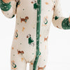 Varsity Pups Zipper Romper detail view