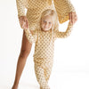 Yellow and Brown Polka Dot Two Piece Set back view
