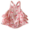 Ruffle Sunsuit - Gingham Cherries