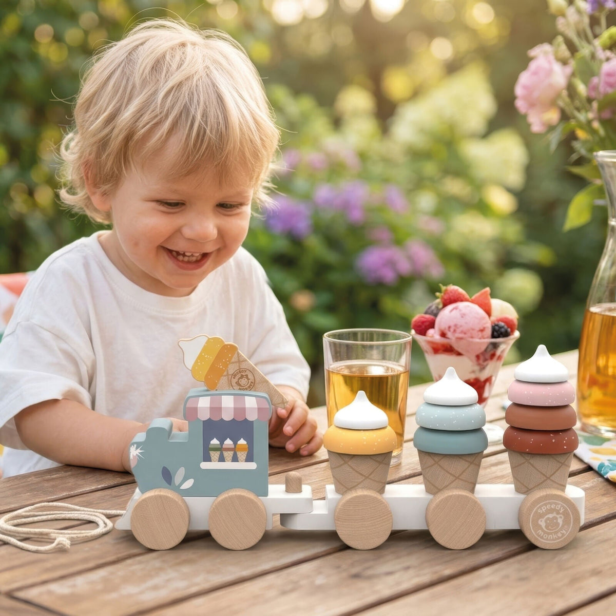 Ice Cream Stacking Train pieces