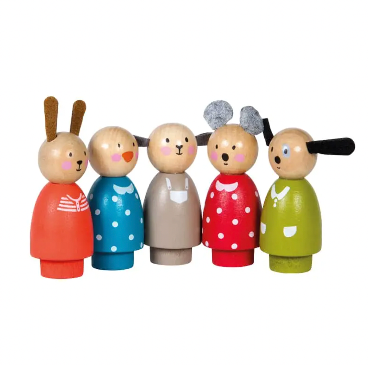 Assorted Wooden Characters - Big Family