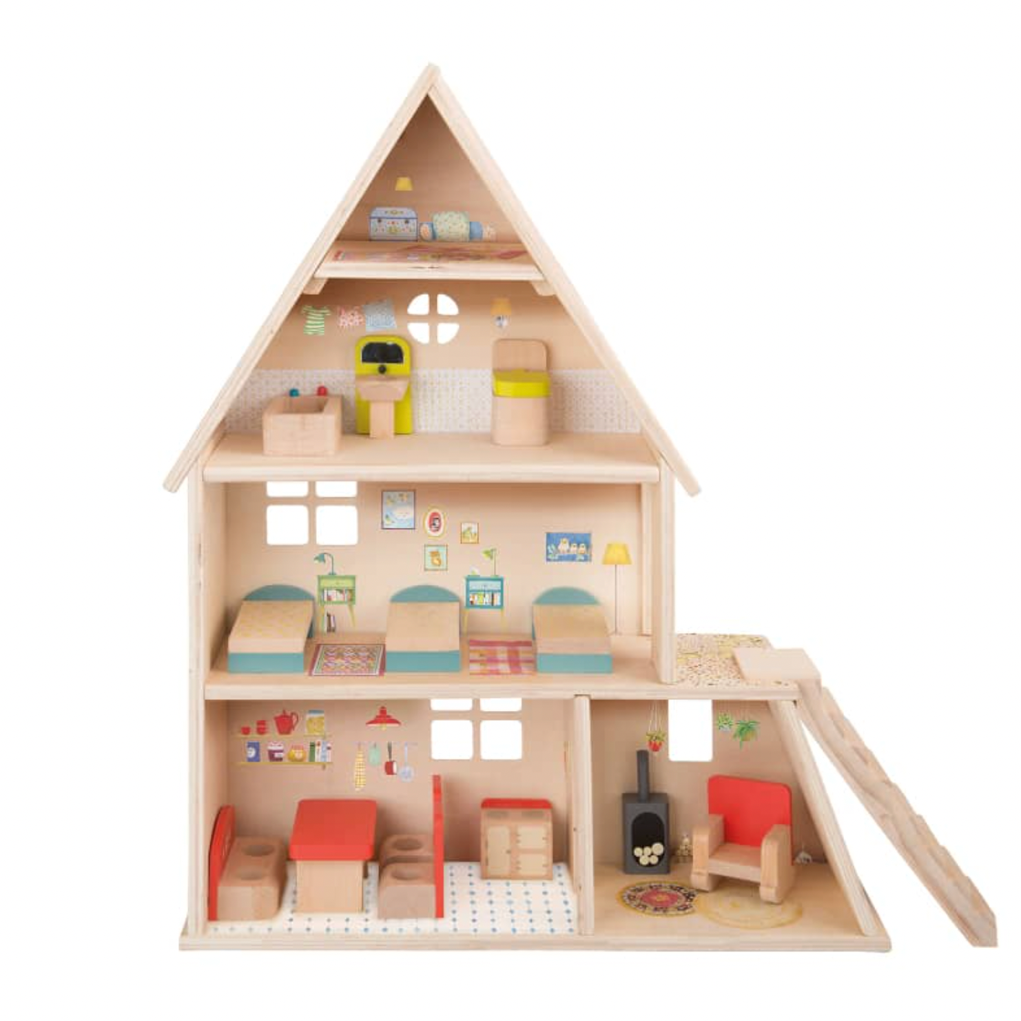 Wooden Playhouse - Big Family