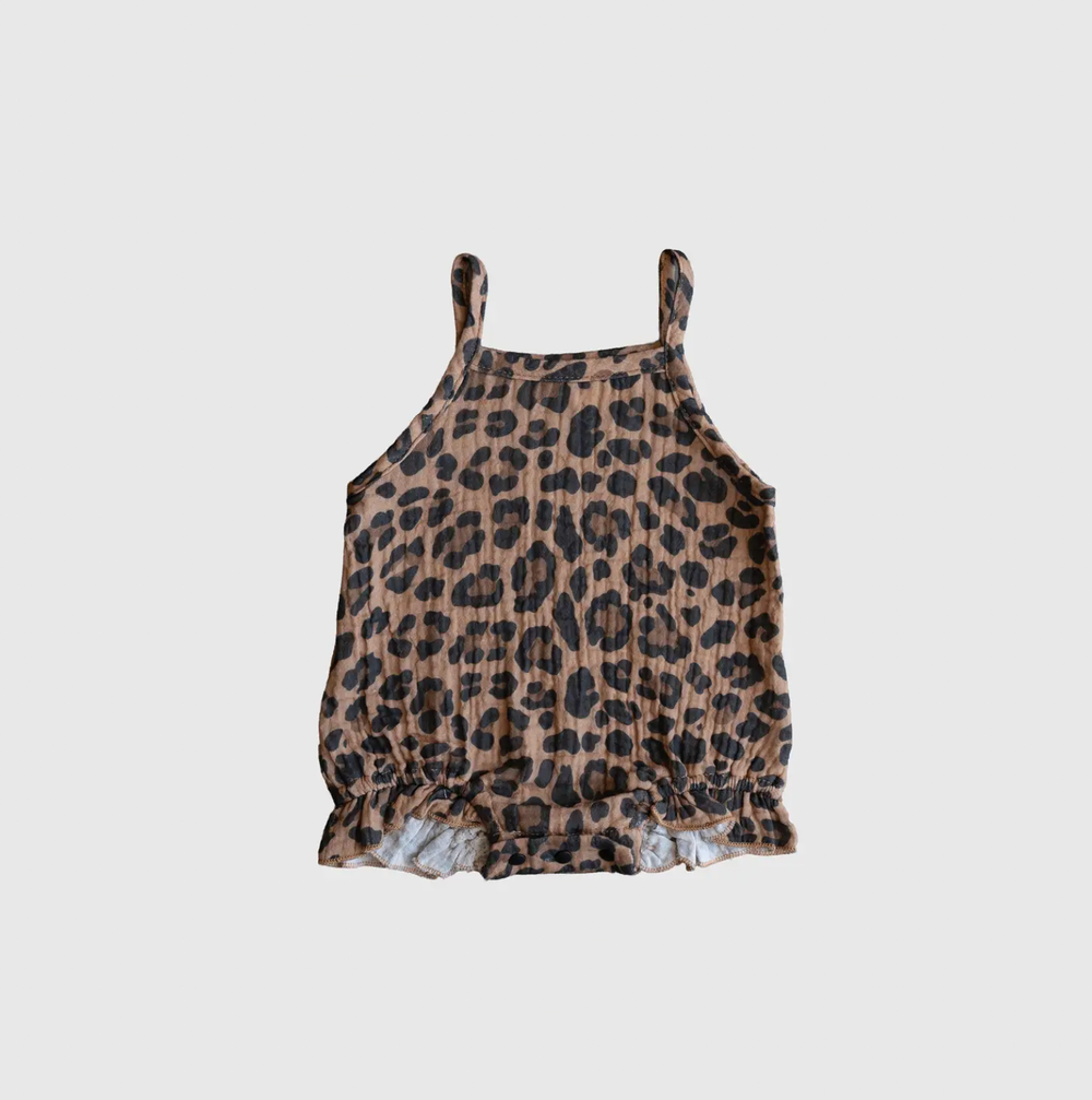 Leopard Sleeveless Romper