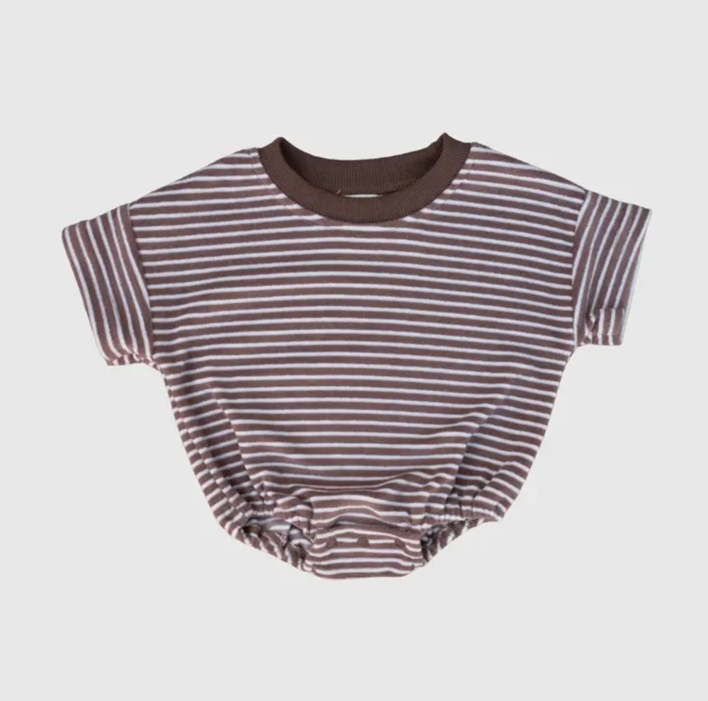 Terry T-Shirt Romper - Coca Cola Stripe