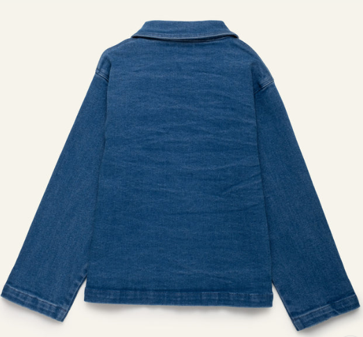Denim Barn Jacket flat lay back view