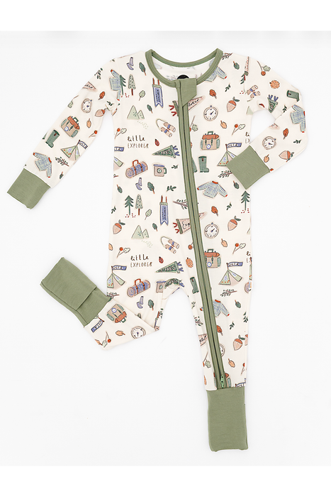 Little Explorer Zip Romper detail view