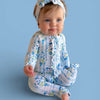 Heirloom Blue Blooms Dream Ruffle Romper