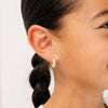 Heart Gem Hoop Earrings