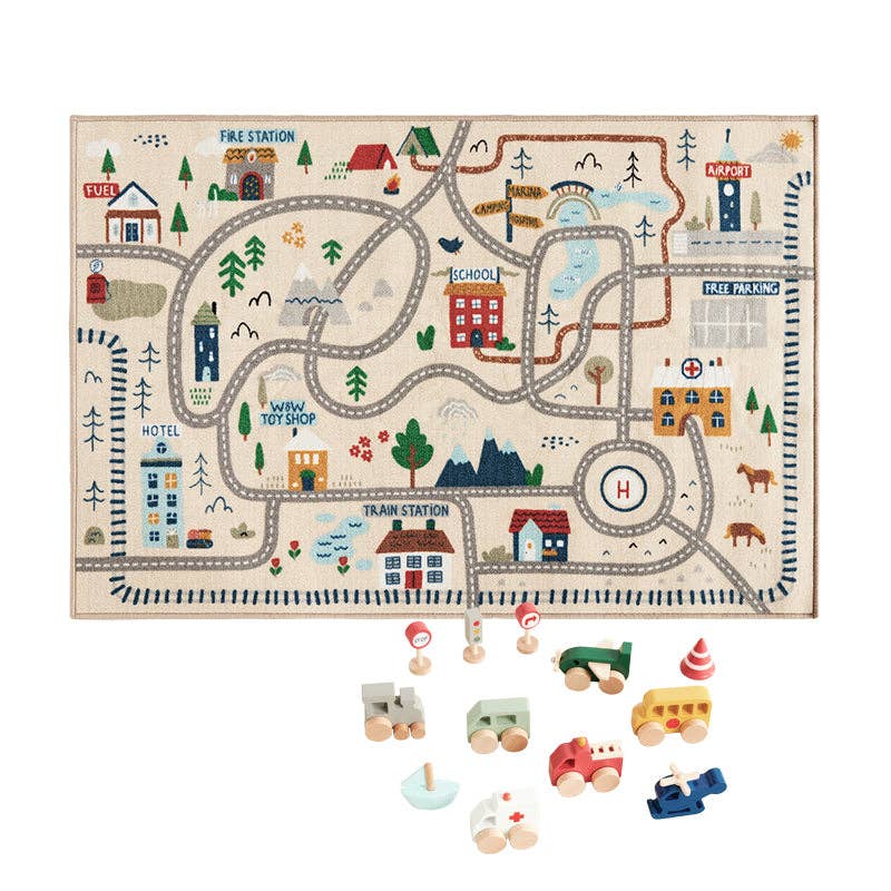 Around Town Playmat kids pretend play mat