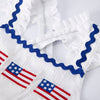 Flag Girl Tiered Ruffle Dress