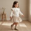 Twill Skirt - Oat Gingham