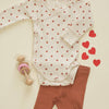 Red Hearts Side Snap Bodysuit