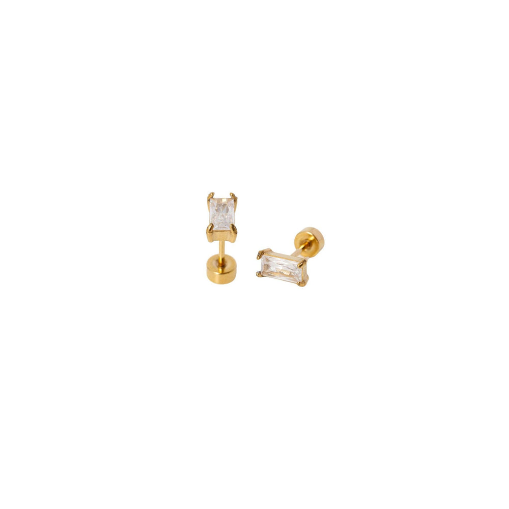 Diamond Baguette Studs