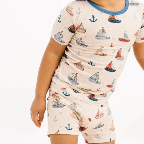 Nautical Sail Bamboo Shorts Set