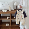 Puppy Color Block Romper baby romper detail view