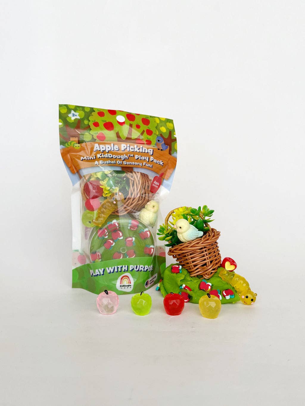 Apple Picking Mini KidDough Play Pack orchard figures detail