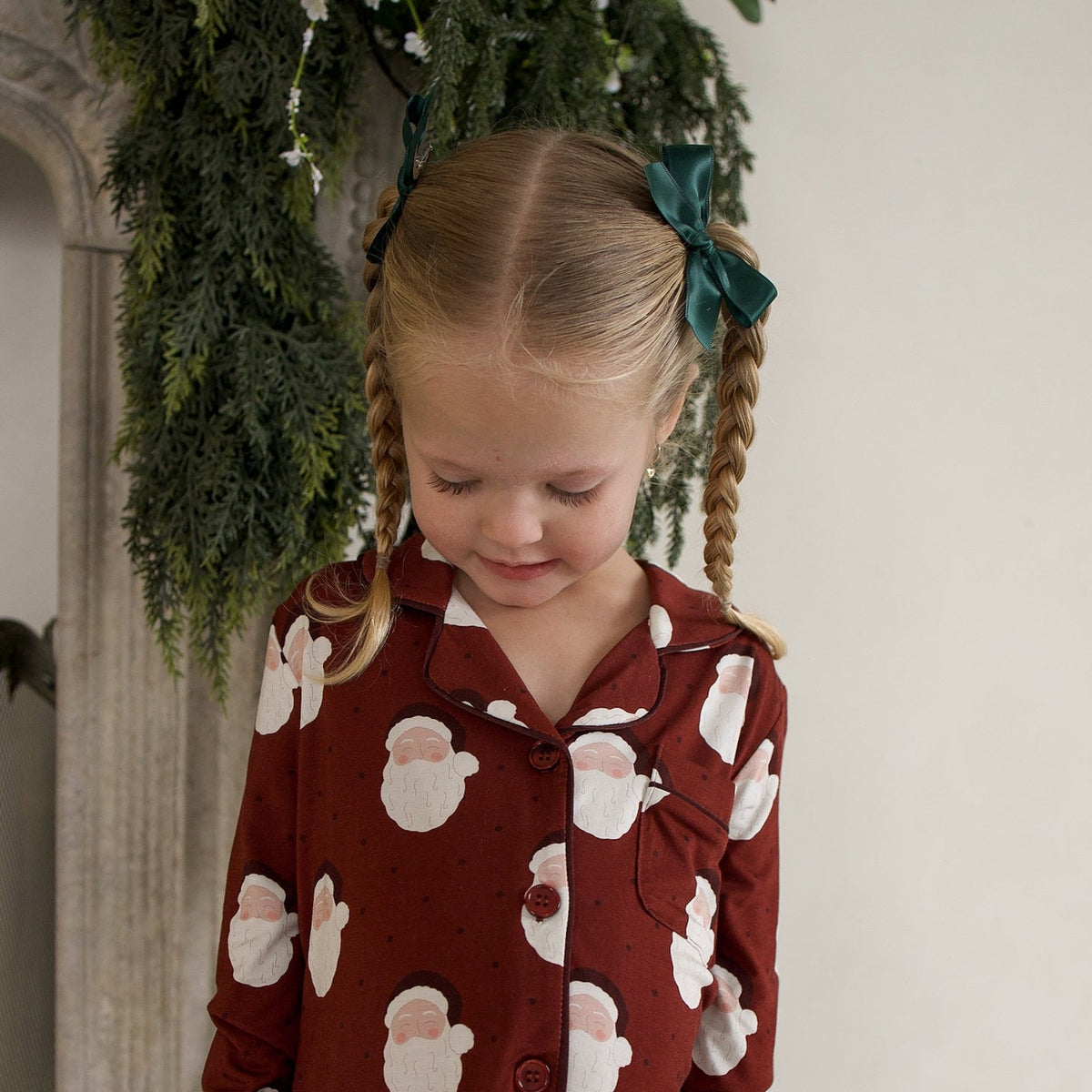 Forever French Baby Vintage Santa Bamboo Sleeping Dress