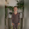 Forever French Baby Holiday Stripe Bamboo Two Piece Pajamas