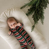 Holiday Stripe Zip Pajamas - newborn