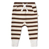 Kimono Onesie & Pants Set - Cocoa Stripe