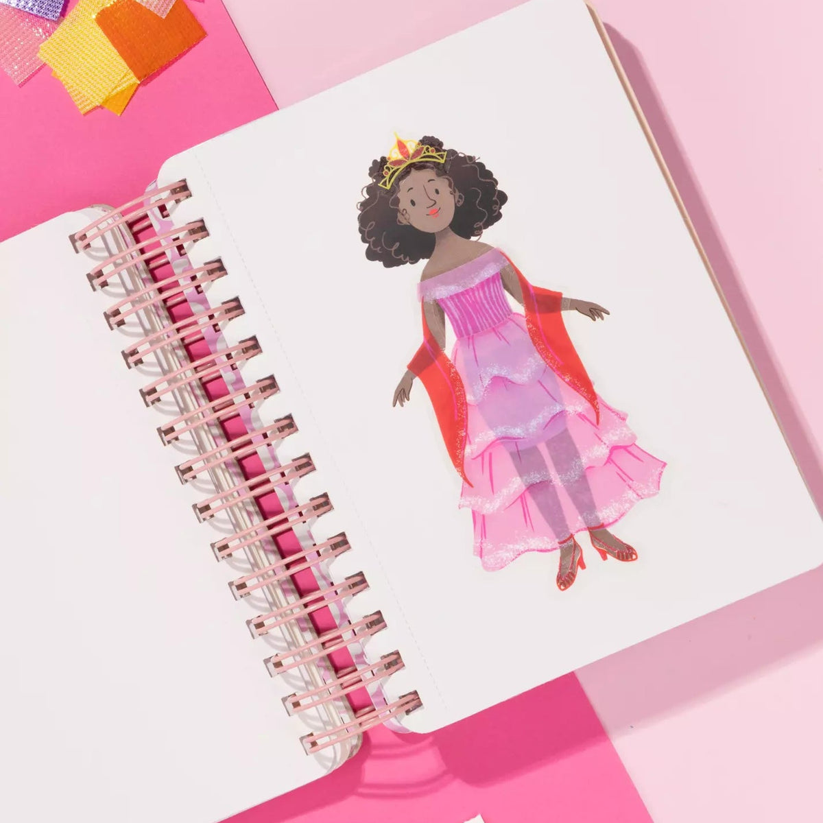 Princess activity book painted page