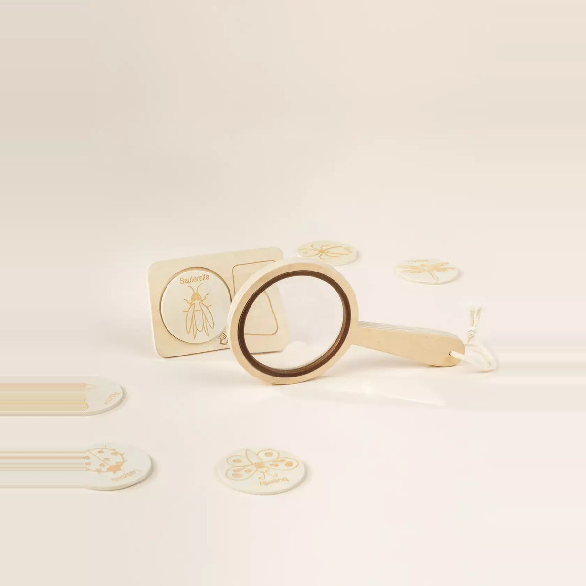 Magnifying glass and observation plates