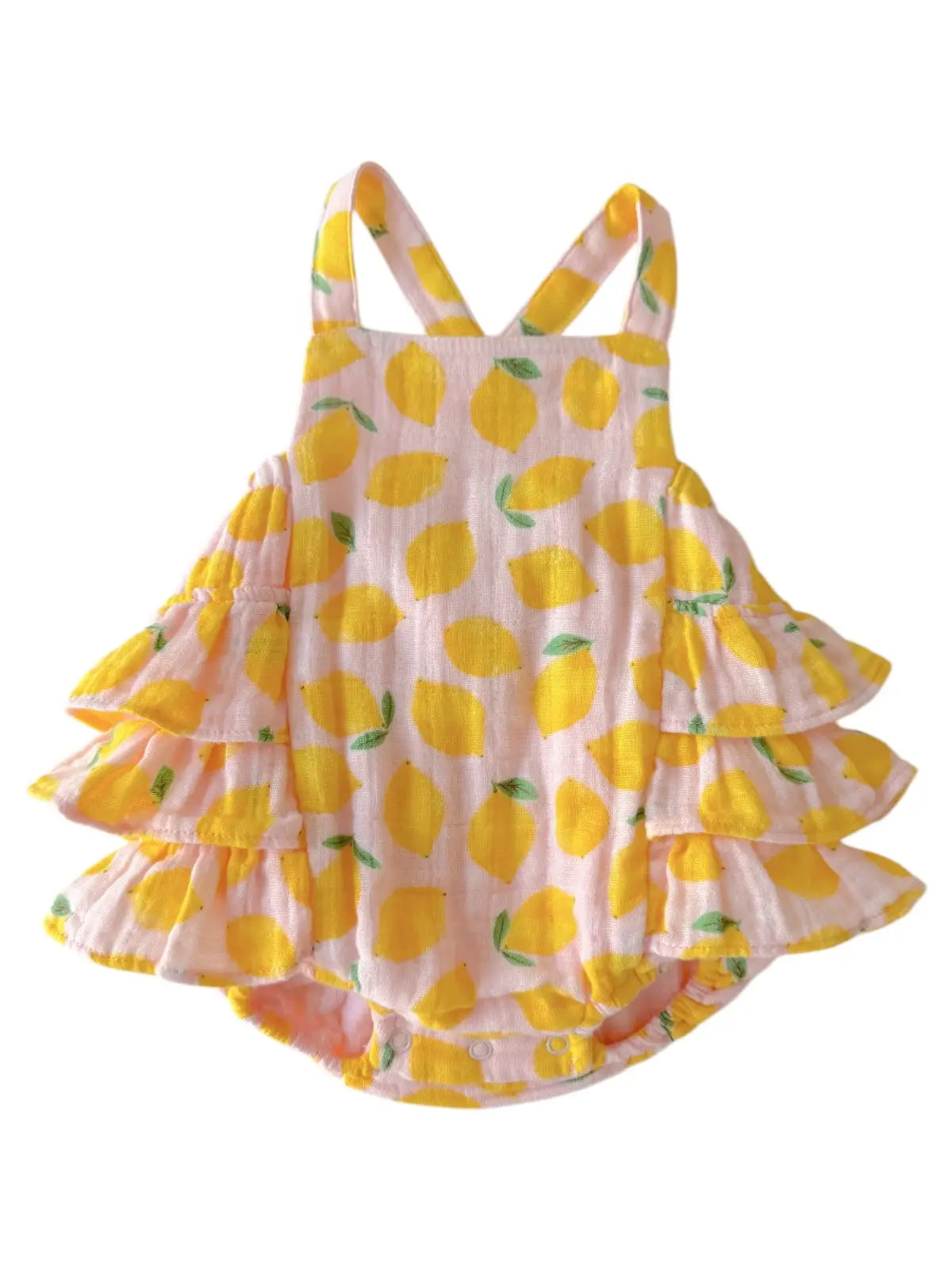 Ruffle Sunsuit -Lemon Sorbet