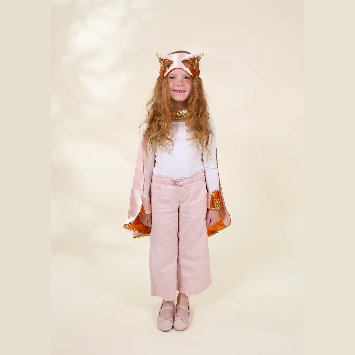Coco Village Coral Superhero Cape & Mask Play Costume
