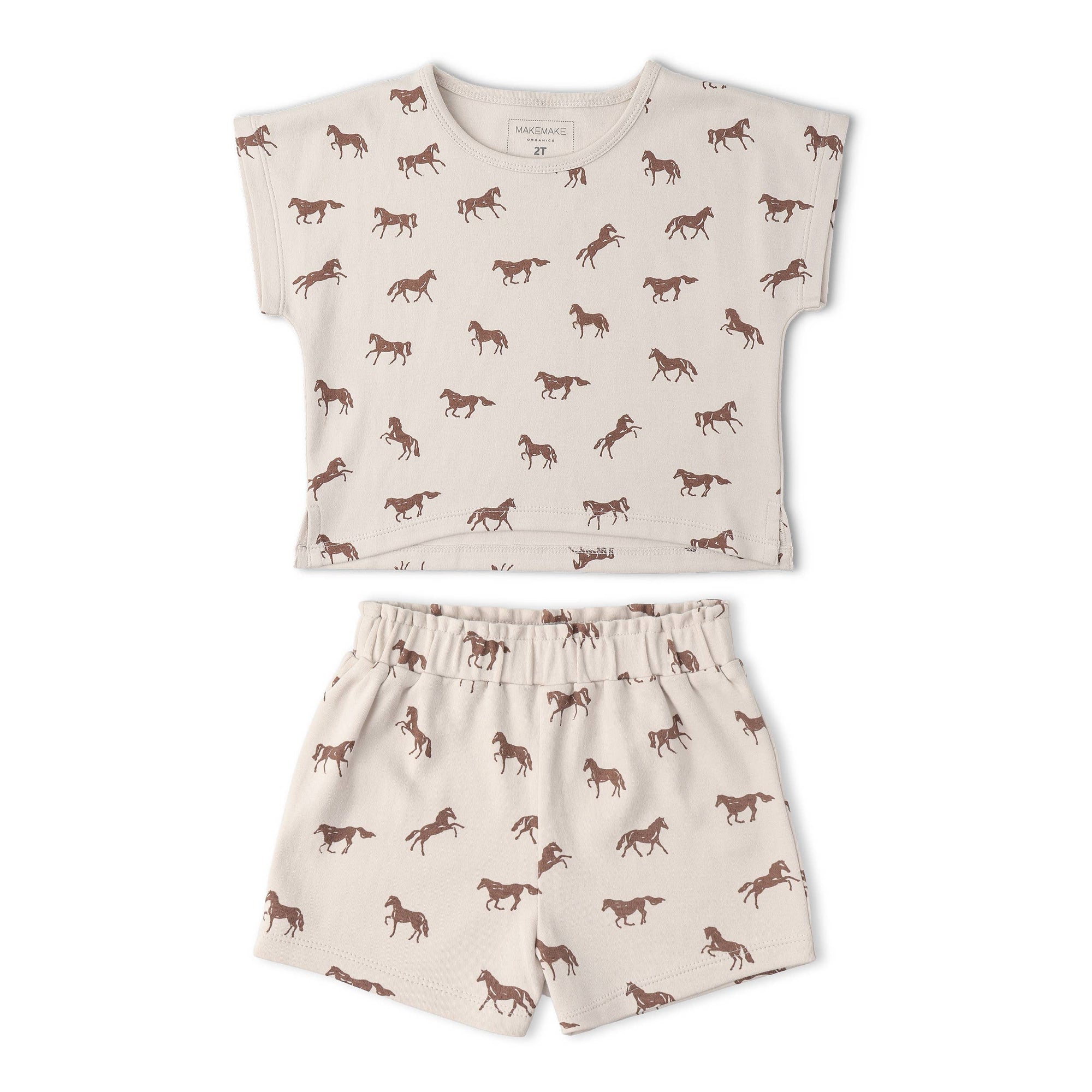 Organic Horses Tee & Shorts Set