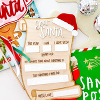 Dear Santa Scroll Sign keepsake Christmas sign