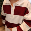 Rugby Sweatshirt - stripe and collar detail
