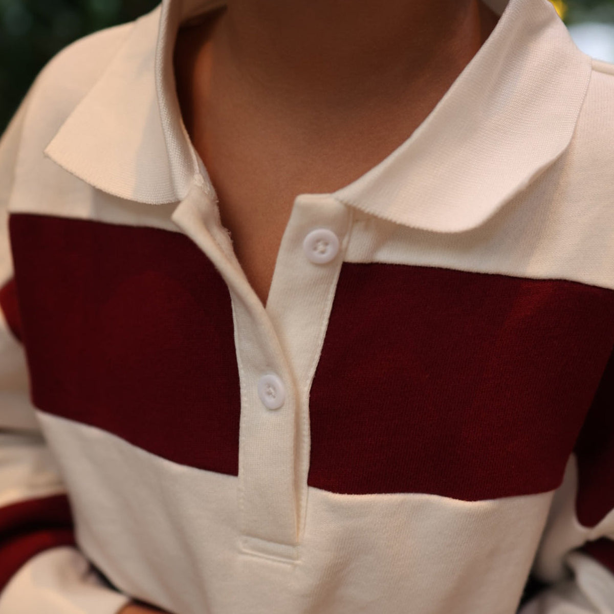 Rugby Sweatshirt - button placket detail