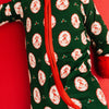 Christmas Goose Sleeper - zipper and print detail
