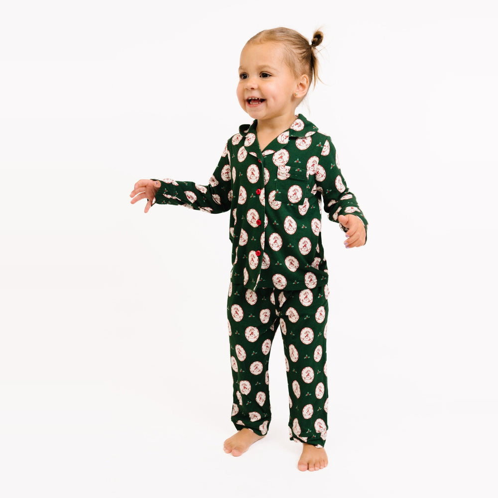 Christmas Goose Button Up Set on toddler