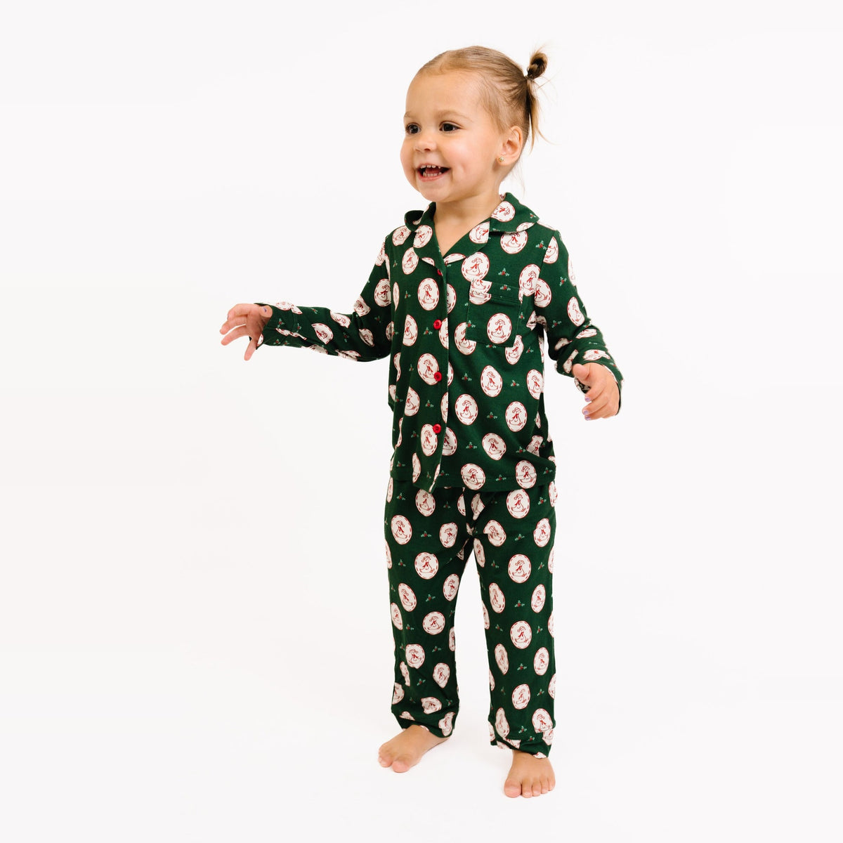 Christmas Goose Button Up Set on toddler