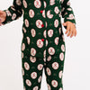 Christmas Goose Button Up Set - red button detail