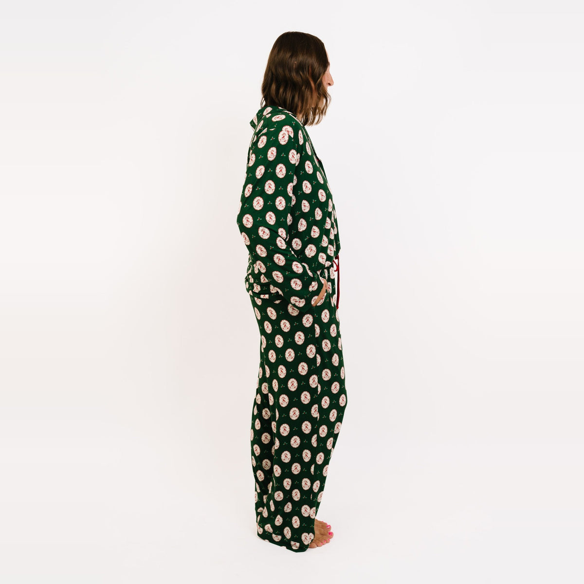 Christmas Goose Women's Pajama Set - side view